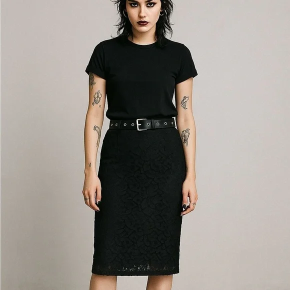 Who what wear lace black pencil skirt - Picture 2 of 5